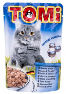 Tomi Somonlu ve Alabalıklı Yetişkin Yaş Pouch 100 gr Kedi Maması kullananlar yorumlar